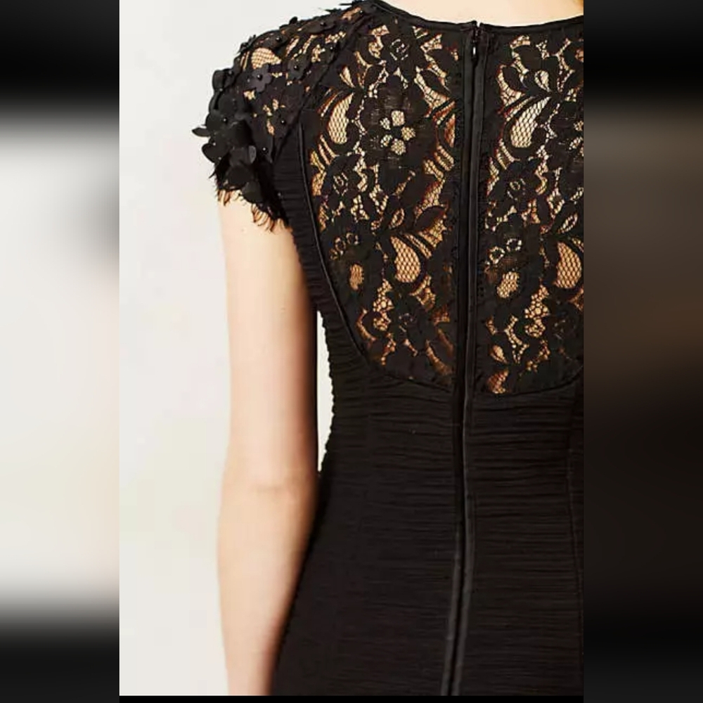Anthropologie Maeve NightShade Little Black Dress - Picture 3 of 7